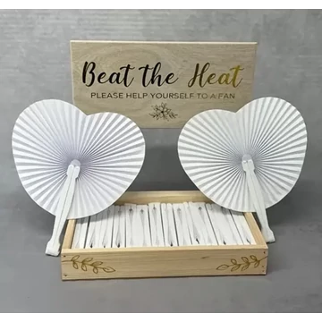 Elegáns Szív alakú Origami Legyező