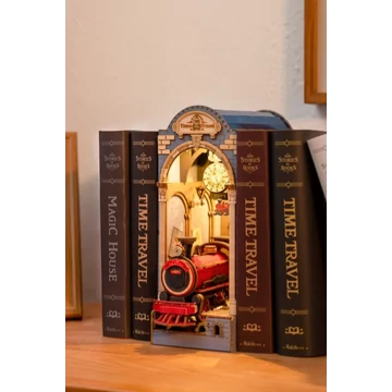Könyvkuckó Időutazás 3D fa puzzle modell - Book Nook