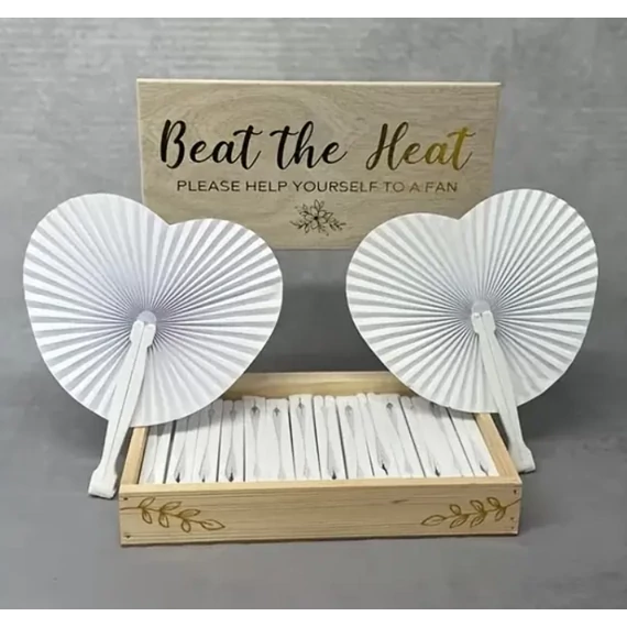 Elegáns Szív alakú Origami Legyező