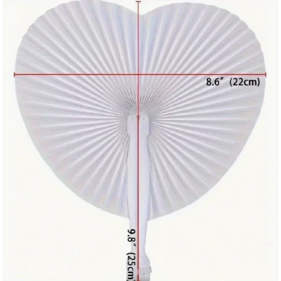 Elegáns Szív alakú Origami Legyező