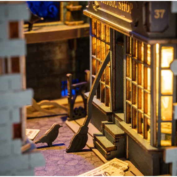Könyvkuckó Varázsház 3D fa puzzle modell - Book Nook