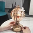 Világító Földgömb 3D fa puzzle modell
